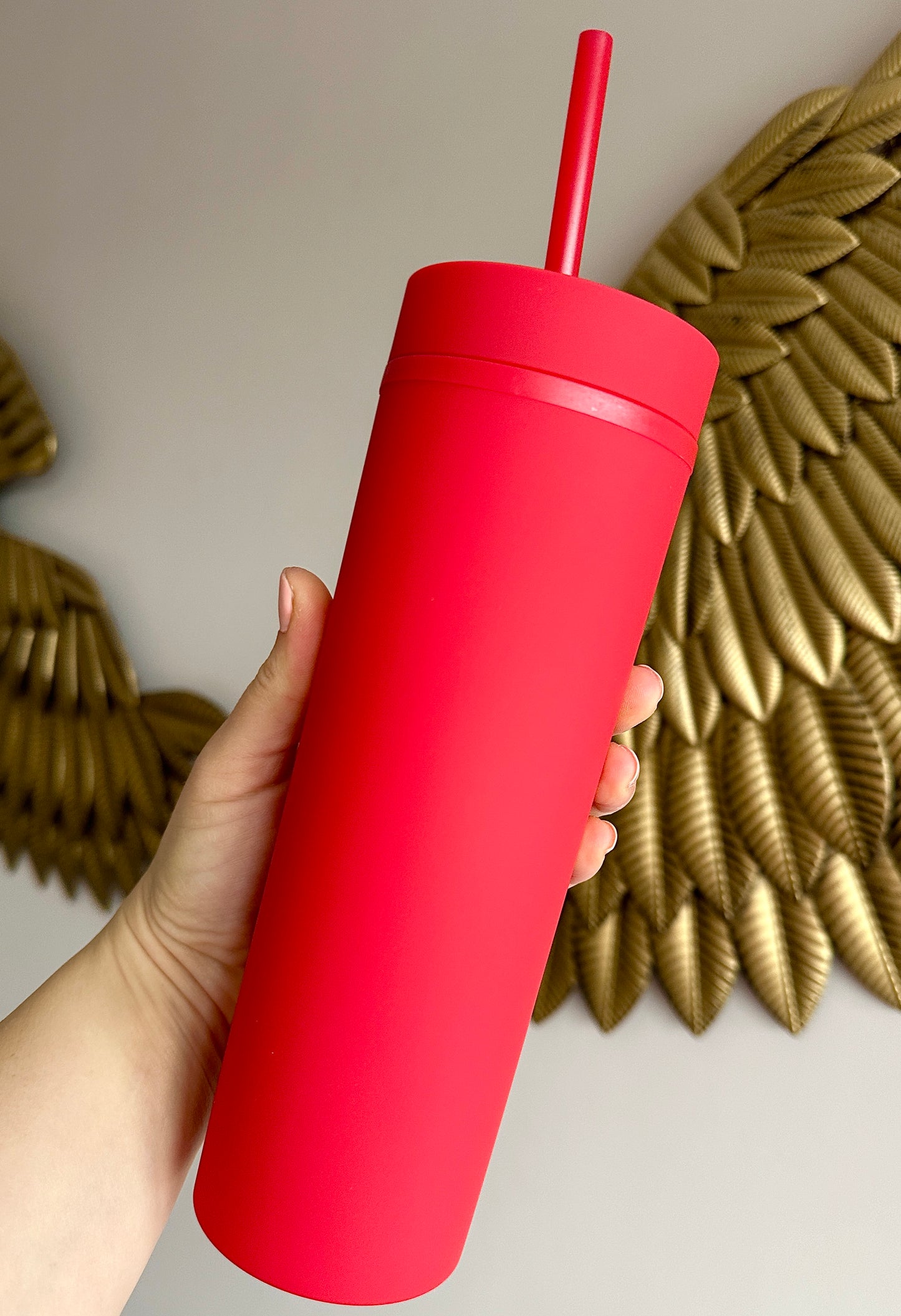 Red Skinny Tumbler