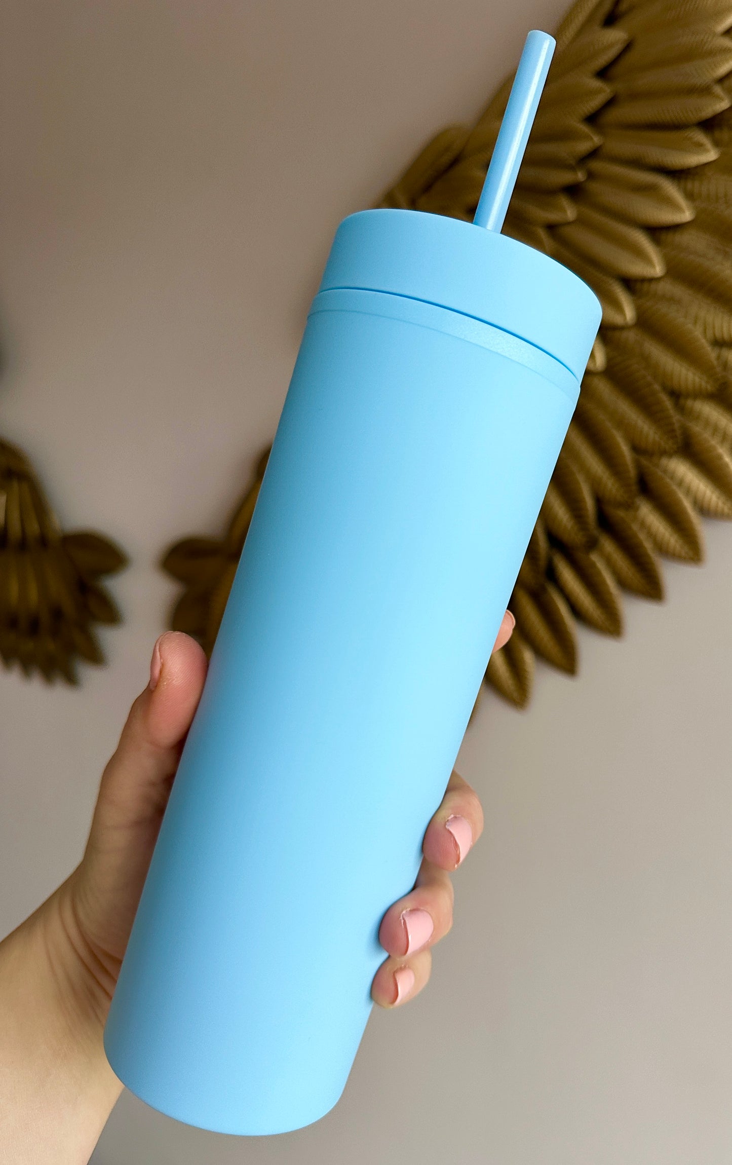 Mid Blue Skinny Tumbler