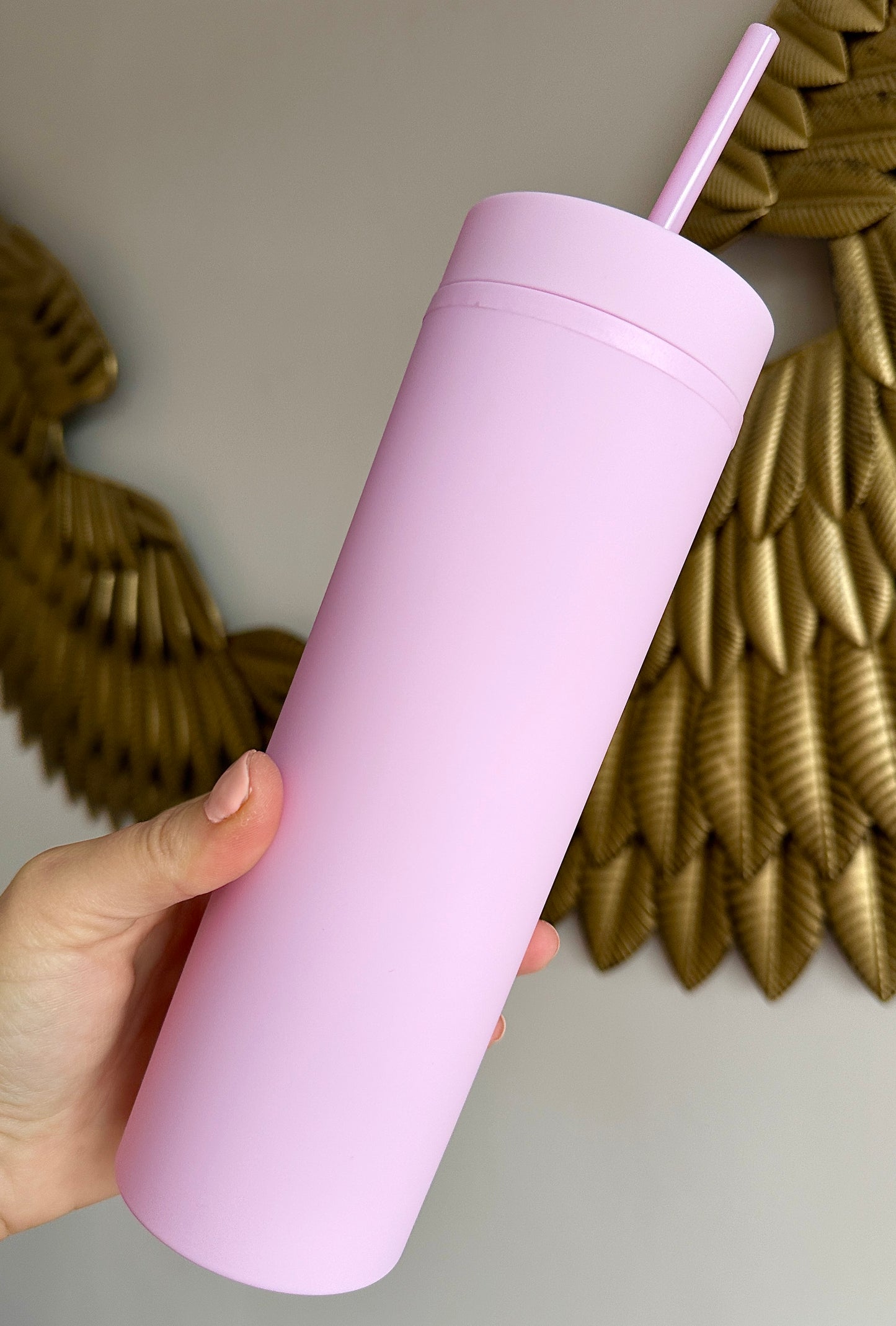 Lilac Pink Skinny Tumbler