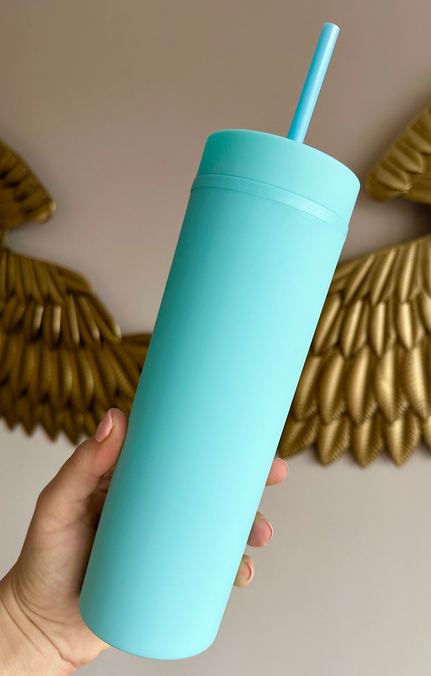 Sky Blue Skinny Tumbler