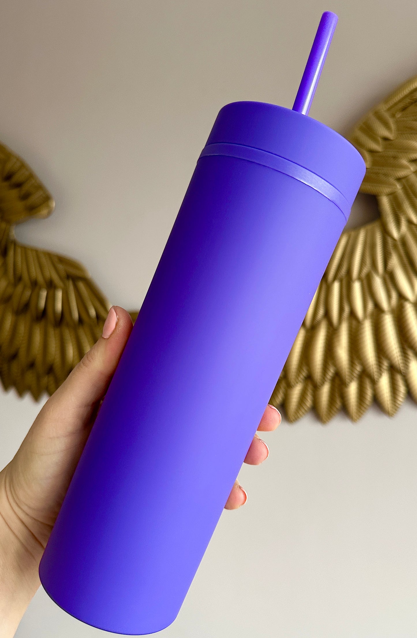 Purple Skinny Tumbler