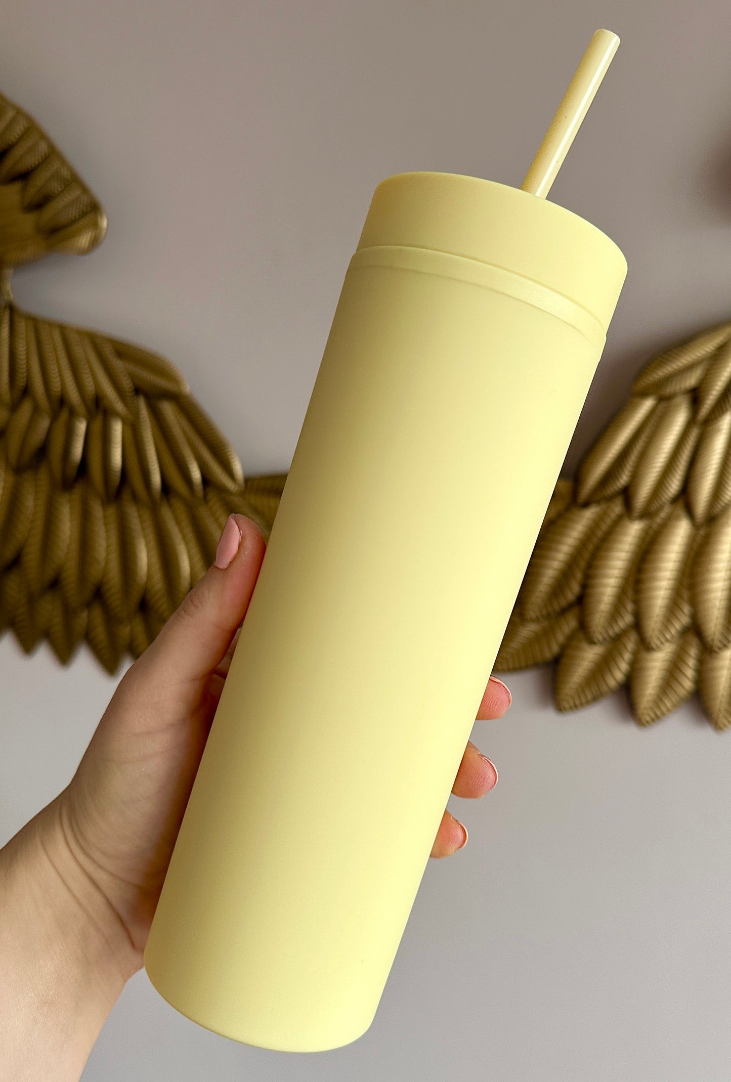 Light Yellow Skinny Tumbler