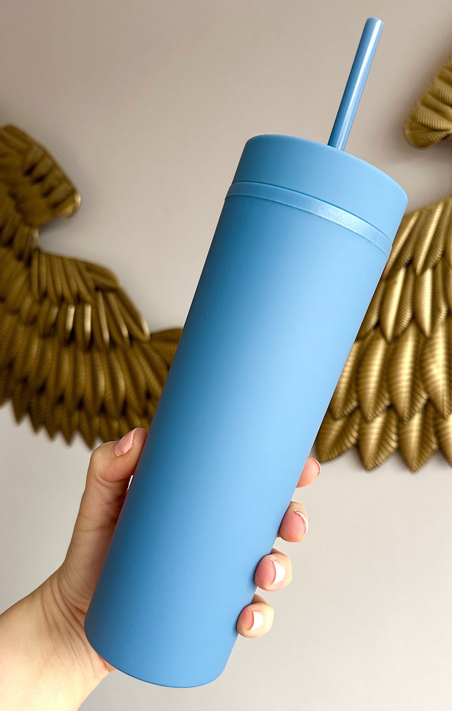 Blue Skinny Tumbler