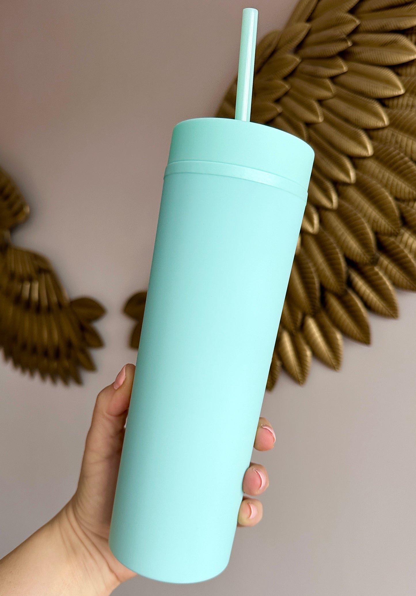 Light Blue Skinny Tumbler