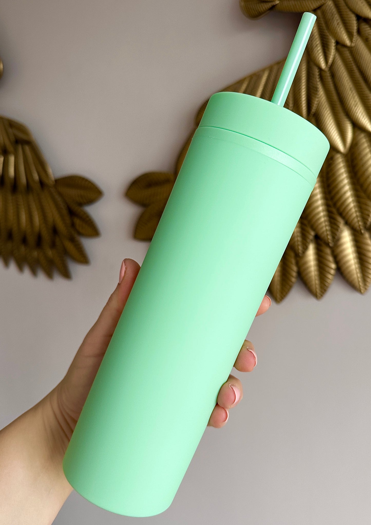 Light Green Skinny Tumbler