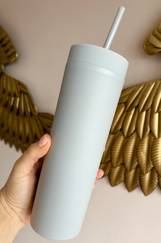 Grey Skinny Tumbler