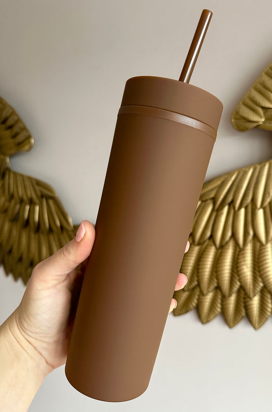 Brown Skinny Tumbler