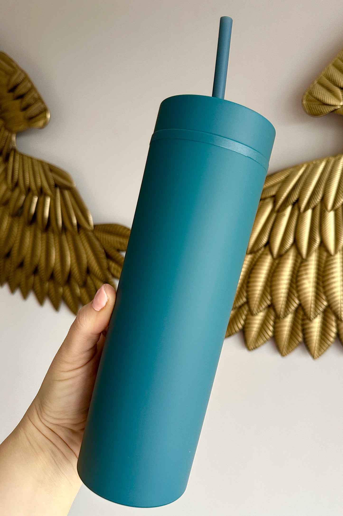 Dark Green Skinny Tumbler