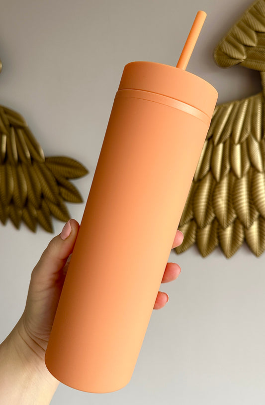 Dusky Orange Skinny Tumbler