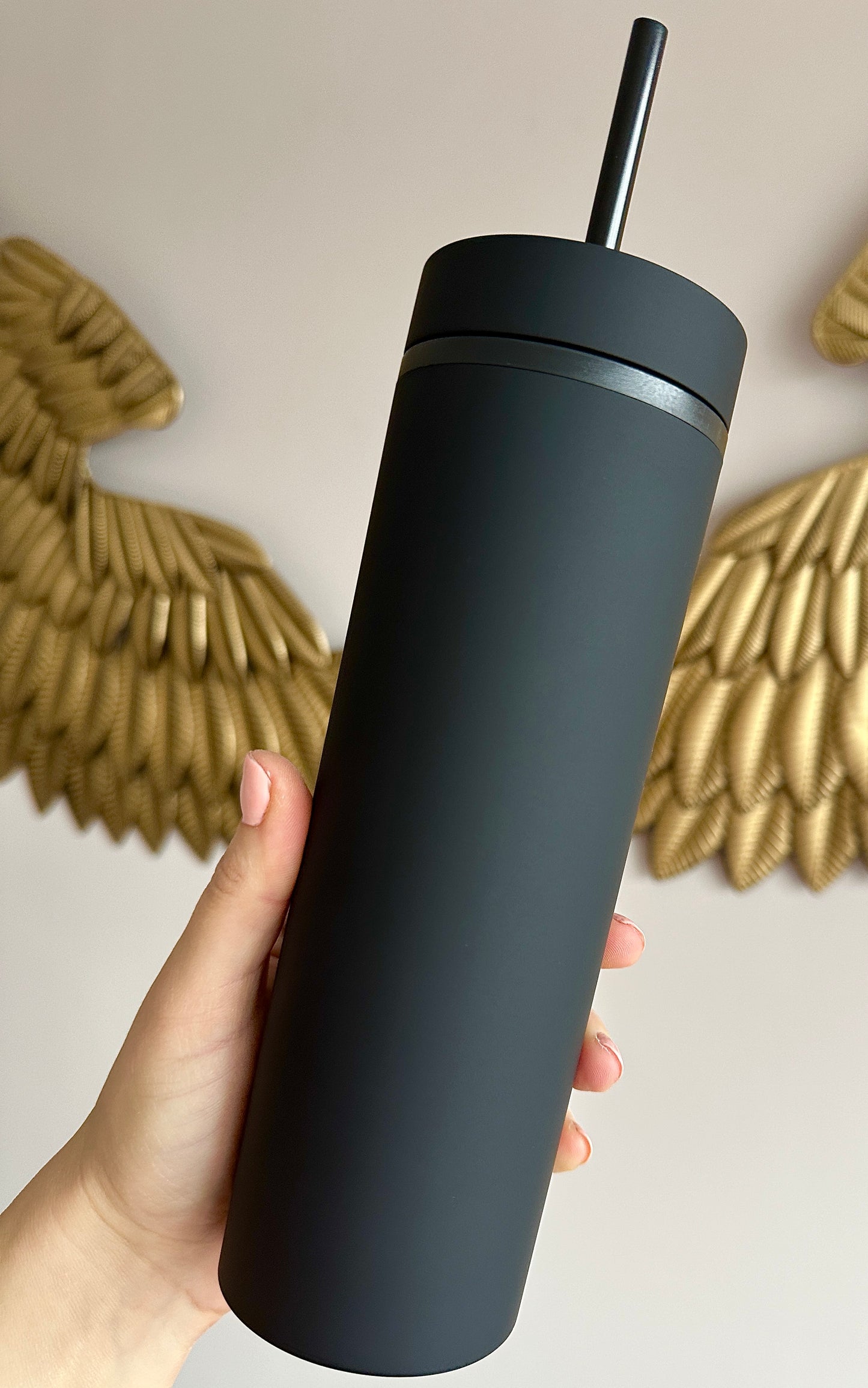 Black Skinny Tumbler