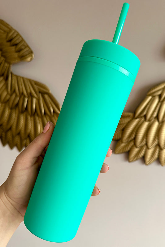 Turquoise Blue Skinny Tumbler