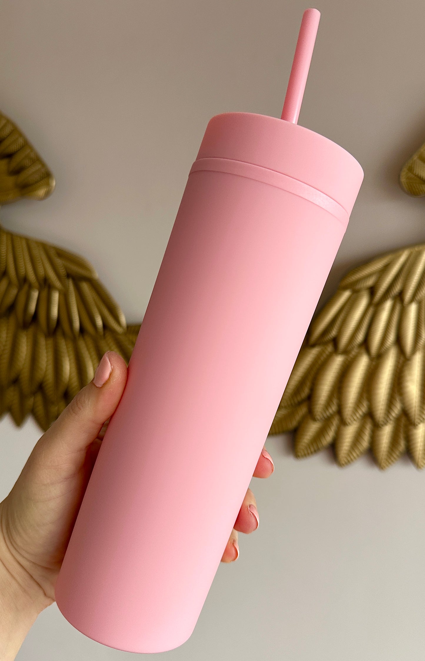 Baby Pink Skinny Tumbler