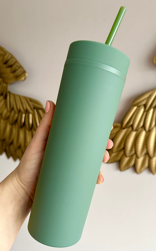 Khaki Green Skinny Tumbler